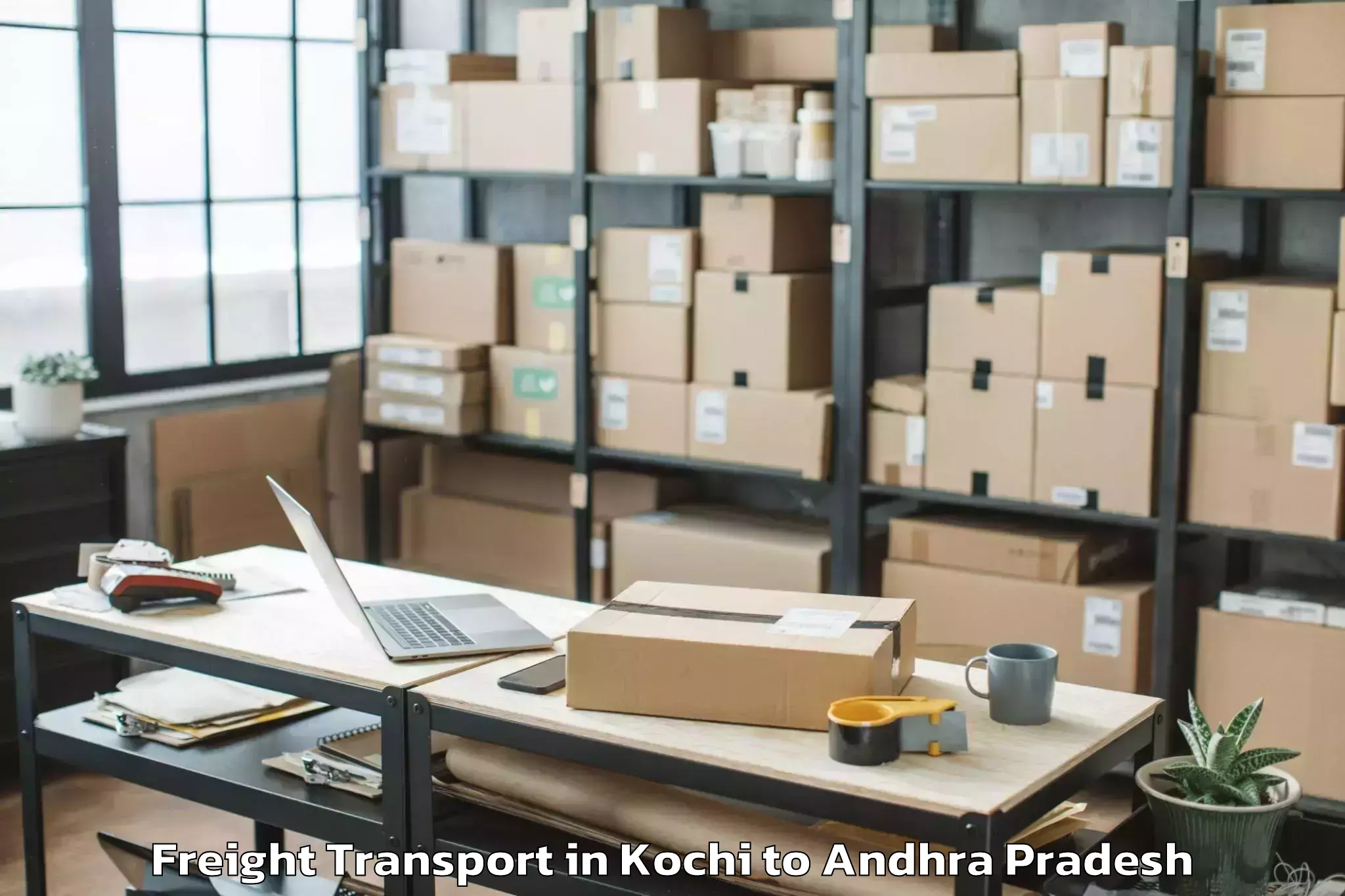 Top Kochi to Poduru Freight Transport Available